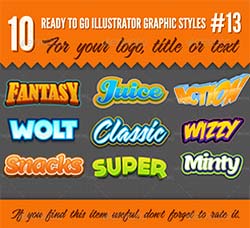illustrator图形样式－10个标志展示风格：10 Logo Graphic Styles #13